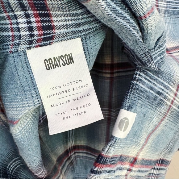 Grayson The Hero Cotton Plaid Button Down Shirt - Picture 4 of 6